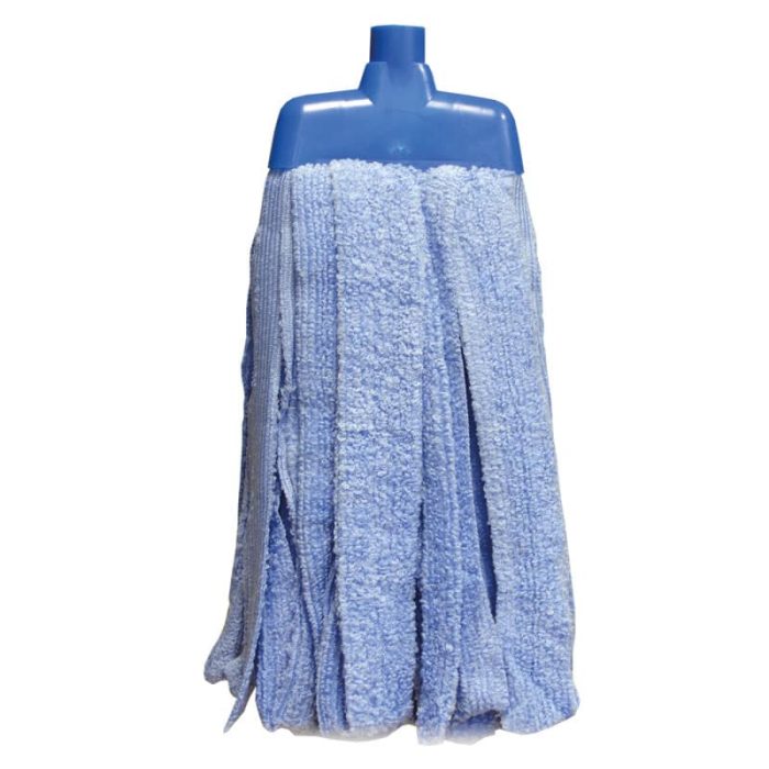 mop profesional microfibră albastru, mop din microfibră 100%, curățare fără urme, ideal pentru spații mari, uz profesional și casnic