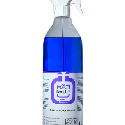 Steel Brill – lustruire și întreținere profesională oțel inoxidabil, spray pentru inox, aluminiu și crom, protecție antistatică, aspect strălucitor