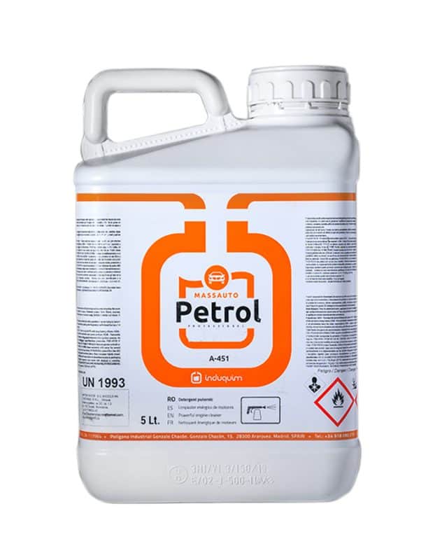 Petrol A-451 degresant auto și motor profesional – bidon 5L Degresant auto și motor profesional pentru piese auto și filtre Soluție degresare motor și eliminare vaselină Petrol A-451 Detergent degresant profesional pentru motoare și pardoseli Degresant motoare auto fără sodă – Petrol A-451