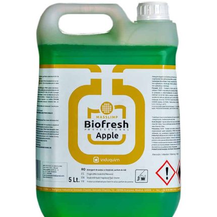 Detergent pardoseli profesional Biofresh Apple cu bioalcool și parfum de măr verde