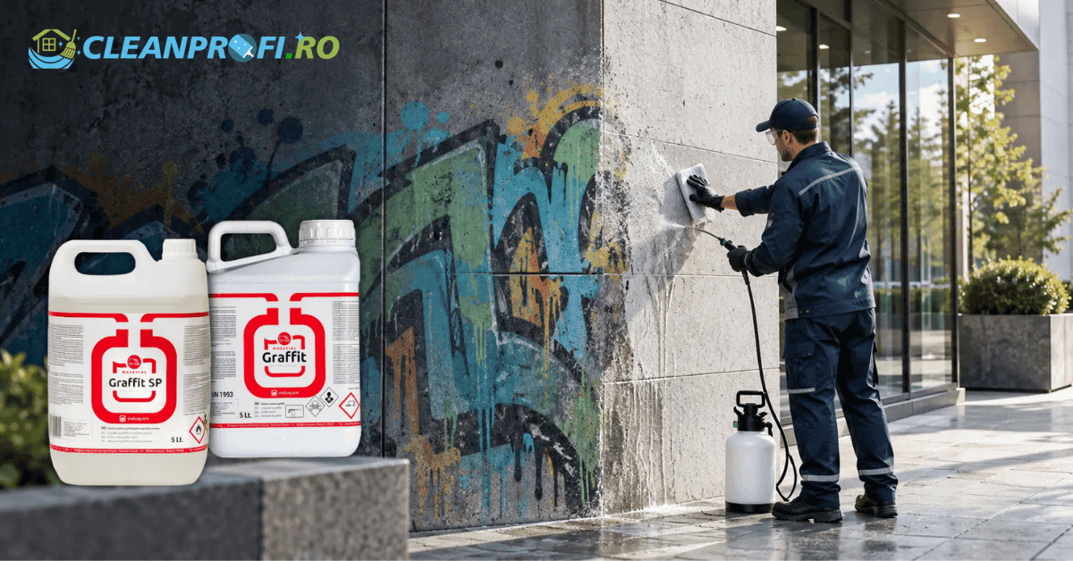 Curățare graffiti cu soluțiile profesionale GRAFFIT și GRAFFIT SP